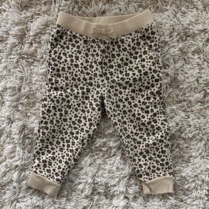Janie and Jack Tan Leopard Print Joggers